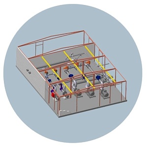 Насосная станция пожаротушения с циркуляционными насосными агрегатами